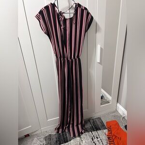 Fashion Nova Striped Jumpsuit